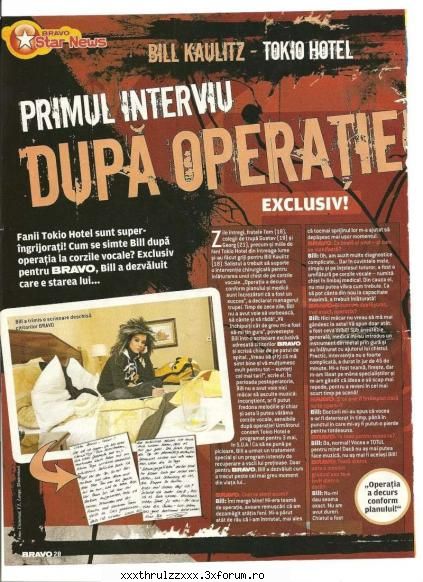 ^^Dupa operatie^^ - Interviu din bravo - [♥] INTERVIEWS [♥]